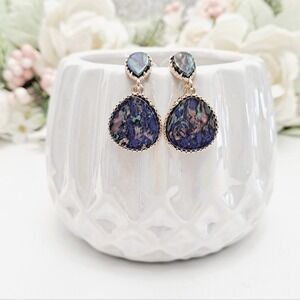 Gold statement Dangle Teal Earrings Retro Boho dainty Jewelry💖 2/$30